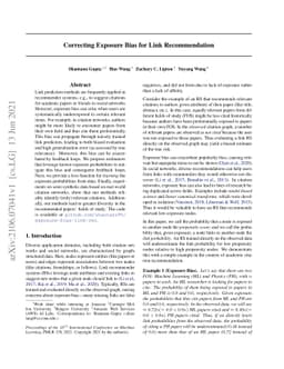 Correcting Exposure Bias for Link Recommendation
