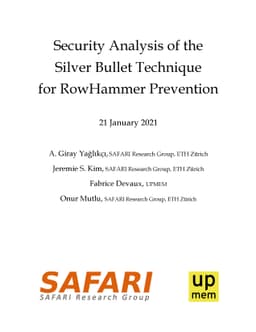 Security Analysis of the Silver Bullet Technique for RowHammer
  Prevention