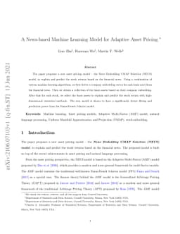 A News-based Machine Learning Model for Adaptive Asset Pricing