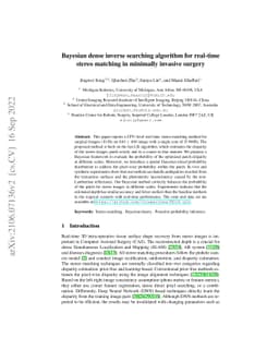 Bayesian dense inverse searching algorithm for real-time stereo matching
  in minimally invasive surgery