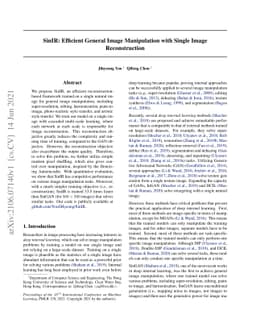 SinIR: Efficient General Image Manipulation with Single Image
  Reconstruction