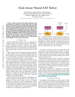 Goal-Aware Neural SAT Solver