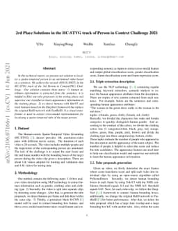 2rd Place Solutions in the HC-STVG track of Person in Context Challenge
  2021