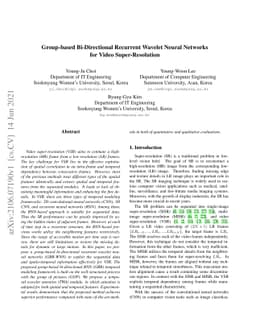 Group-based Bi-Directional Recurrent Wavelet Neural Networks for Video
  Super-Resolution