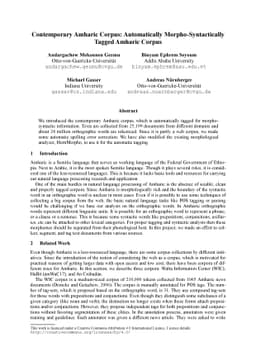 Contemporary Amharic Corpus: Automatically Morpho-Syntactically Tagged
  Amharic Corpus