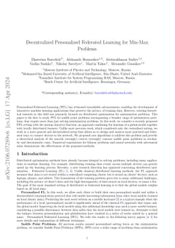 Decentralized Personalized Federated Learning for Min-Max Problems
