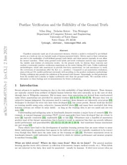 Posthoc Verification and the Fallibility of the Ground Truth