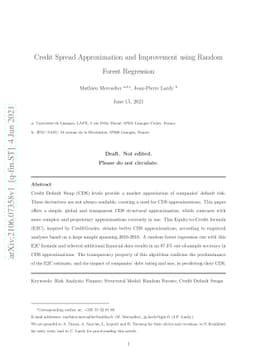 Credit spread approximation and improvement using random forest
  regression