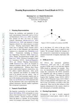 Meaning Representation of Numeric Fused-Heads in UCCA