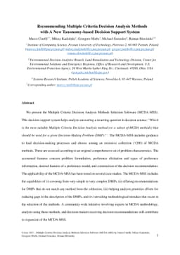 Recommending Multiple Criteria Decision Analysis Methods with A New
  Taxonomy-based Decision Support System