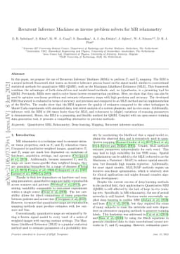 Recurrent Inference Machines as inverse problem solvers for MR
  relaxometry