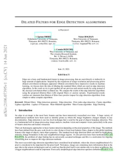 Dilated filters for edge detection algorithms