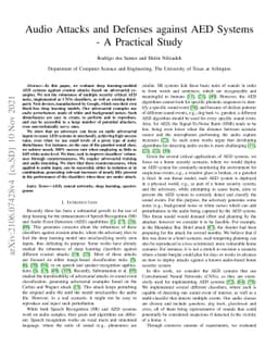 Audio Attacks and Defenses against AED Systems -- A Practical Study