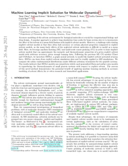 Machine Learning Implicit Solvation for Molecular Dynamics