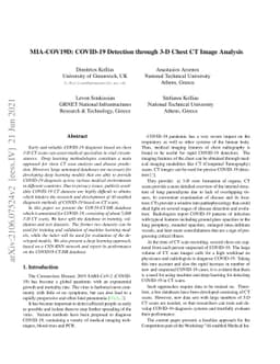 MIA-COV19D: COVID-19 Detection through 3-D Chest CT Image Analysis