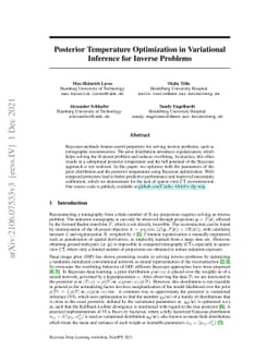 Posterior Temperature Optimization in Variational Inference for Inverse
  Problems