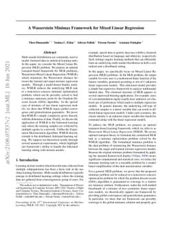 A Wasserstein Minimax Framework for Mixed Linear Regression