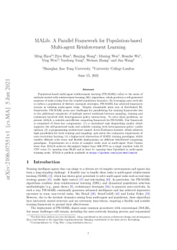 MALib: A Parallel Framework for Population-based Multi-agent
  Reinforcement Learning