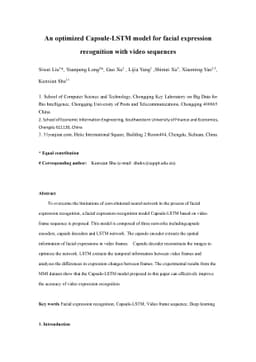 An optimized Capsule-LSTM model for facial expression recognition with
  video sequences
