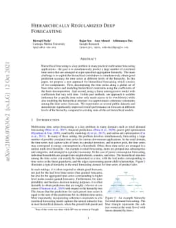 Hierarchically Regularized Deep Forecasting