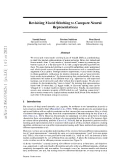 Revisiting Model Stitching to Compare Neural Representations