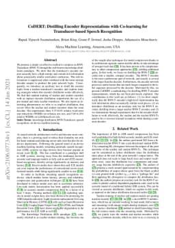 CoDERT: Distilling Encoder Representations with Co-learning for
  Transducer-based Speech Recognition