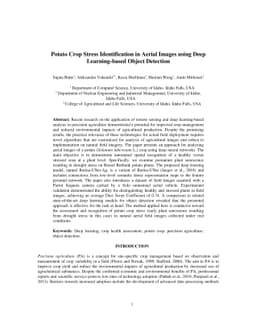 Potato Crop Stress Identification in Aerial Images using Deep
  Learning-based Object Detection