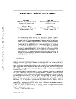 Non-Gradient Manifold Neural Network