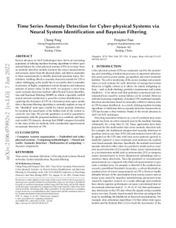 Time Series Anomaly Detection for Cyber-Physical Systems via Neural
  System Identification and Bayesian Filtering