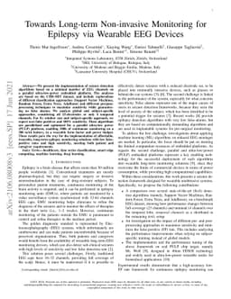 Towards Long-term Non-invasive Monitoring for Epilepsy via Wearable EEG
  Devices