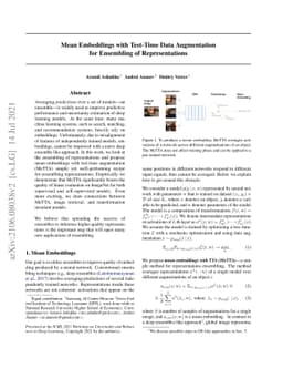 Mean Embeddings with Test-Time Data Augmentation for Ensembling of
  Representations