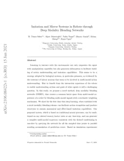 Imitation and Mirror Systems in Robots through Deep Modality Blending
  Networks
