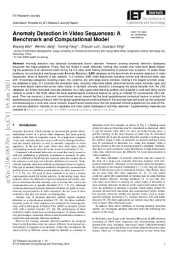 Anomaly Detection in Video Sequences: A Benchmark and Computational
  Model