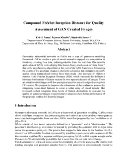 Compound Frechet Inception Distance for Quality Assessment of GAN
  Created Images