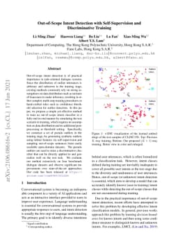 Out-of-Scope Intent Detection with Self-Supervision and Discriminative
  Training