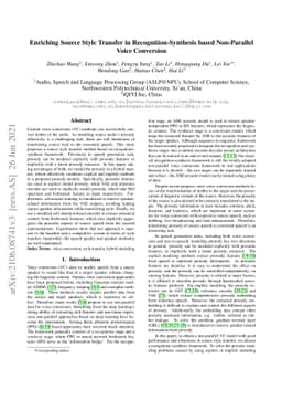 Enriching Source Style Transfer in Recognition-Synthesis based
  Non-Parallel Voice Conversion