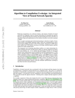 Algorithm to Compilation Co-design: An Integrated View of Neural Network
  Sparsity