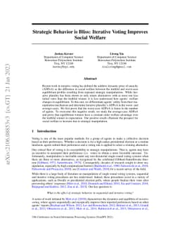 Strategic Behavior is Bliss: Iterative Voting Improves Social Welfare