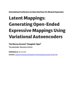Latent Mappings: Generating Open-Ended Expressive Mappings Using
  Variational Autoencoders