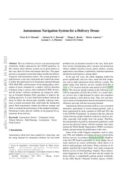 Autonomous Navigation System for a Delivery Drone