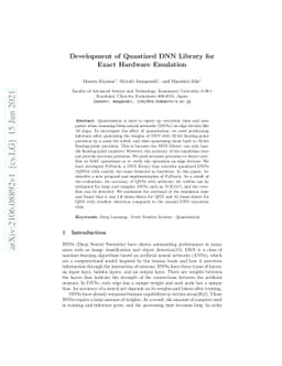 Development of Quantized DNN Library for Exact Hardware Emulation