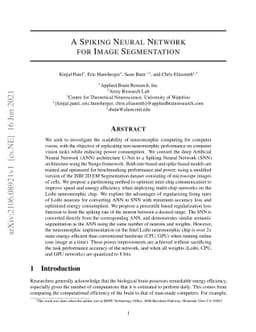 A Spiking Neural Network for Image Segmentation