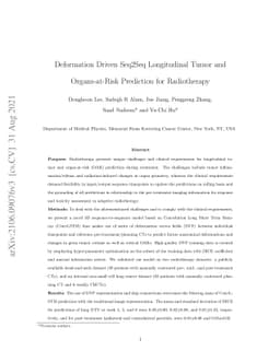 Deformation Driven Seq2Seq Longitudinal Tumor and Organs-at-Risk
  Prediction for Radiotherapy