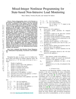 Mixed-Integer Nonlinear Programming for State-based Non-Intrusive Load
  Monitoring