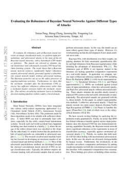 Evaluating the Robustness of Bayesian Neural Networks Against Different
  Types of Attacks