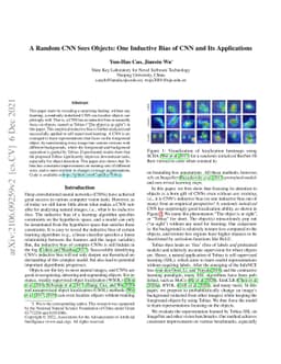 A Random CNN Sees Objects: One Inductive Bias of CNN and Its
  Applications