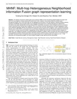 MHNF: Multi-hop Heterogeneous Neighborhood information Fusion graph
  representation learning