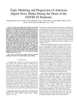 Topic Modeling and Progression of American Digital News Media During the
  Onset of the COVID-19 Pandemic