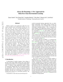 Always Be Dreaming: A New Approach for Data-Free Class-Incremental
  Learning