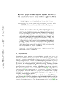 Hybrid graph convolutional neural networks for landmark-based anatomical
  segmentation